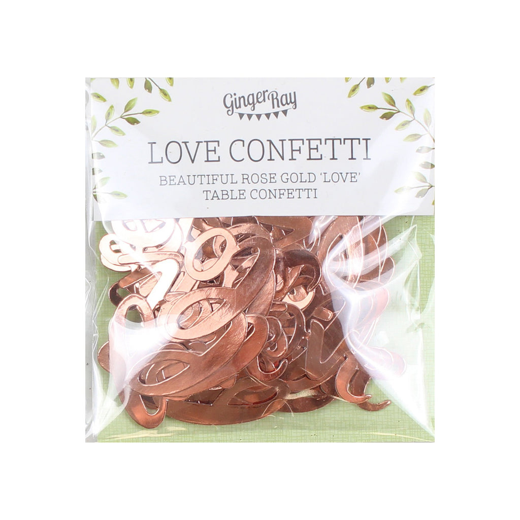 Rose Gold Love Wedding Confetti