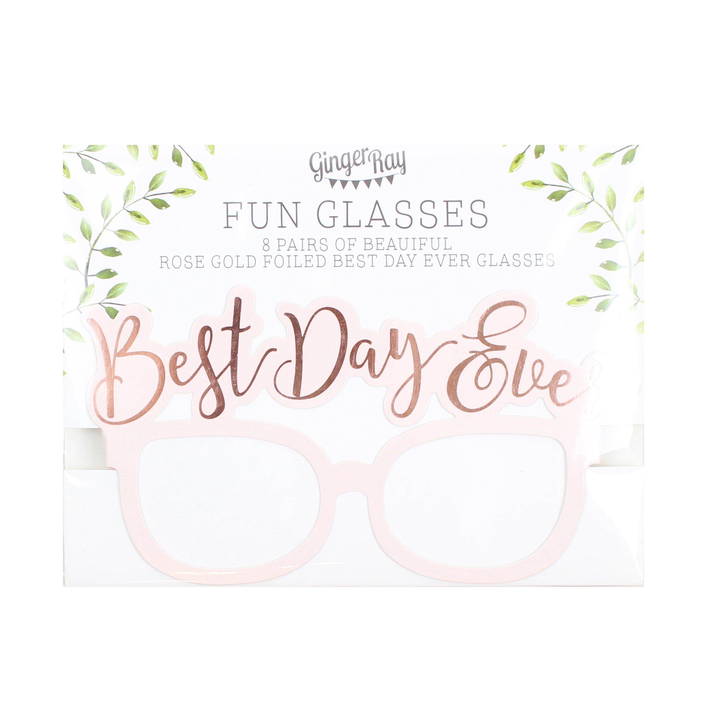 Rose Gold Best Day Ever Glasses