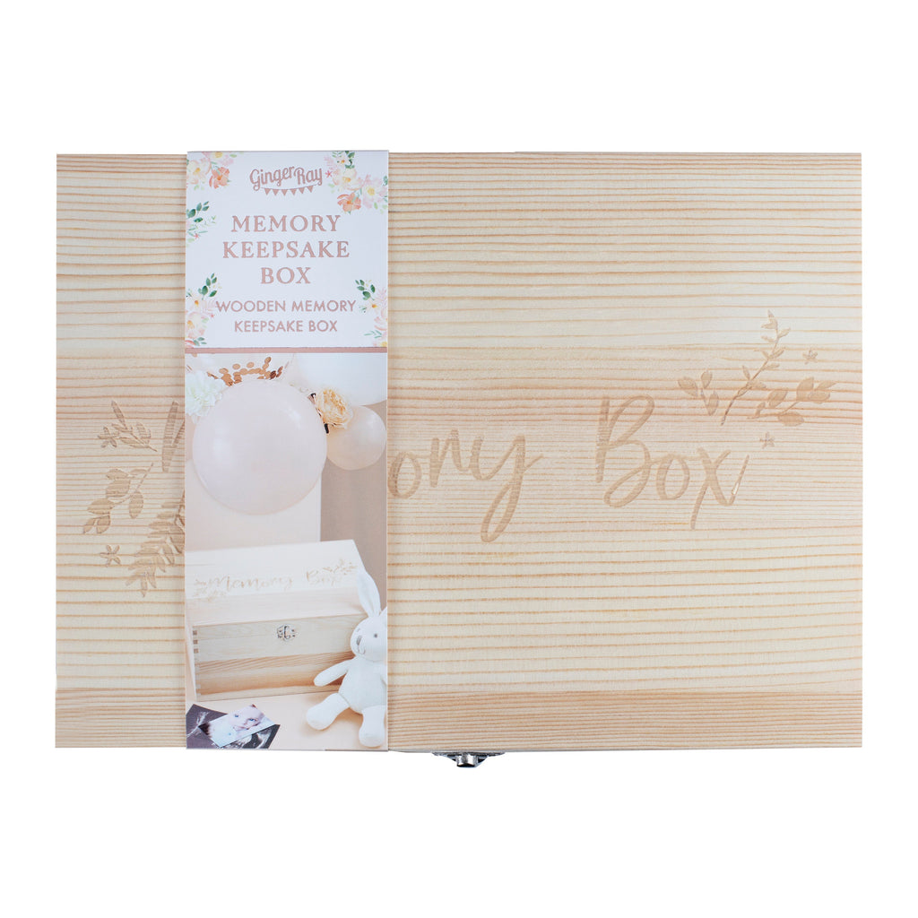 Wooden Baby Memory Keepsake Box- 4 Inner Pack