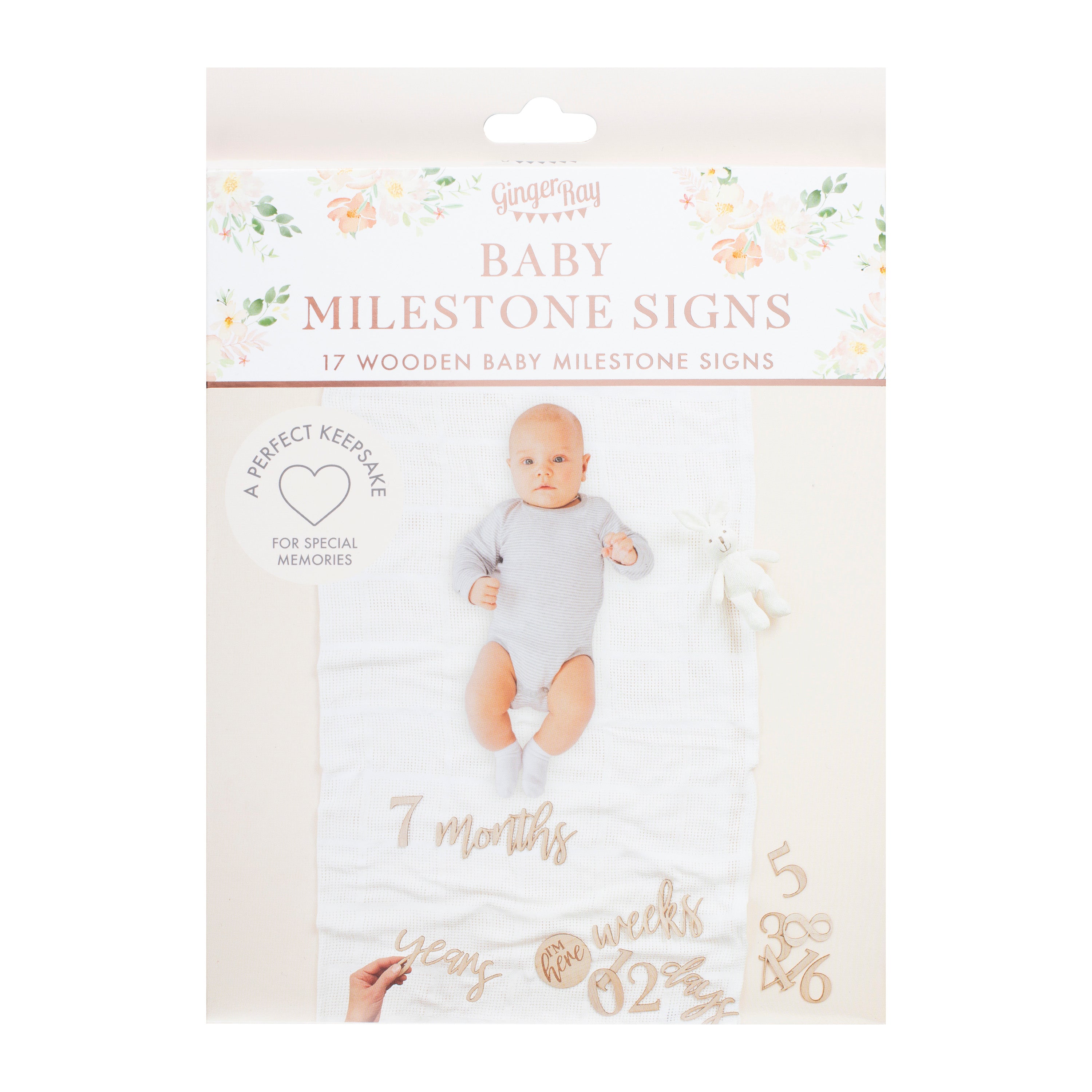 Wooden Pregnancy & Baby Milestone Signs- 5 Inner Pack