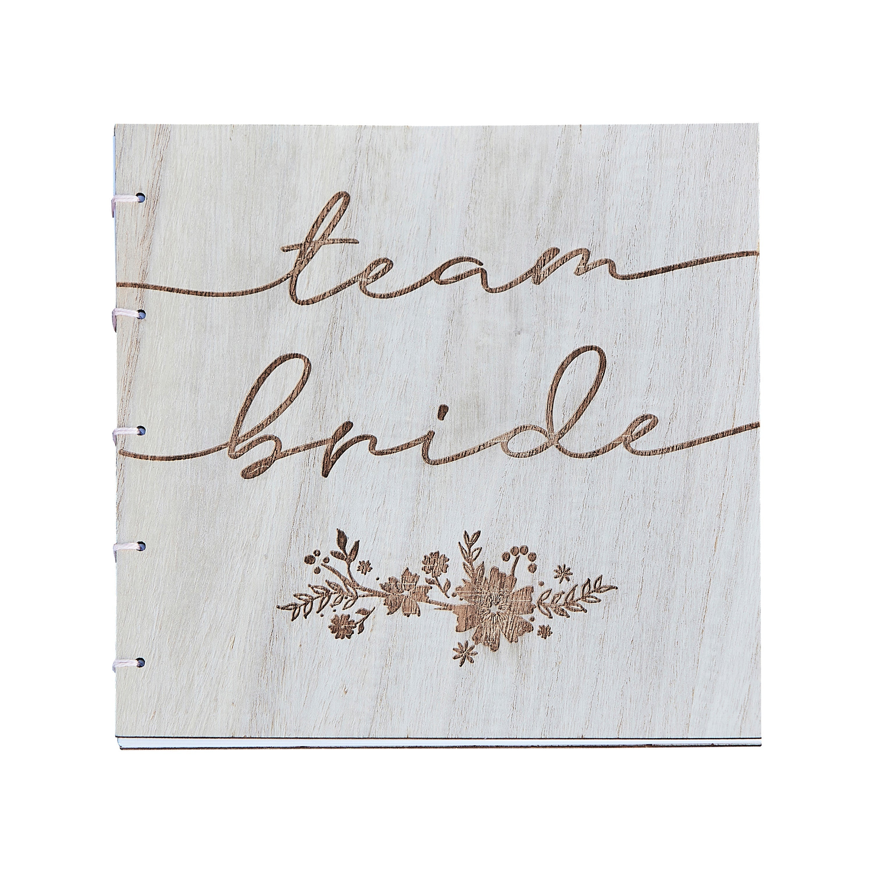 Wooden Boho Team Bride Hen Party Guest Book- 5 Inner Pack