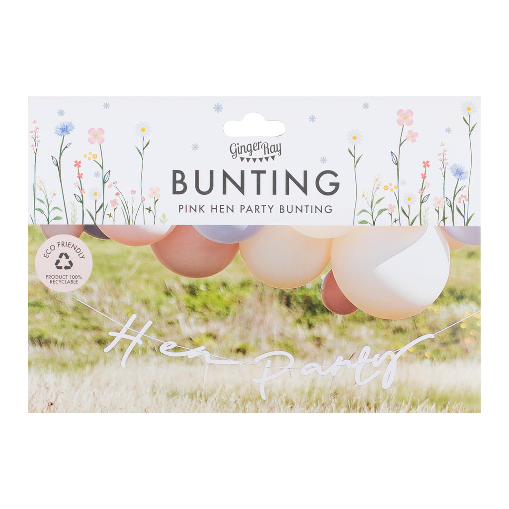 Pink Boho Eco Hen Party Bunting