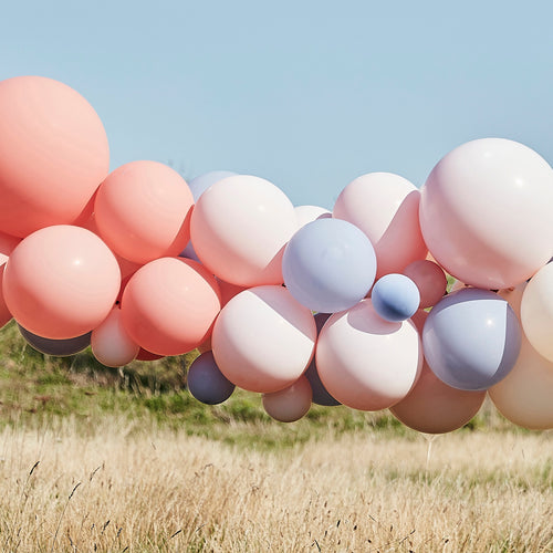Blush, Nude & Blau Hen Party Ballonbogen-Kit – 5 Innenpack