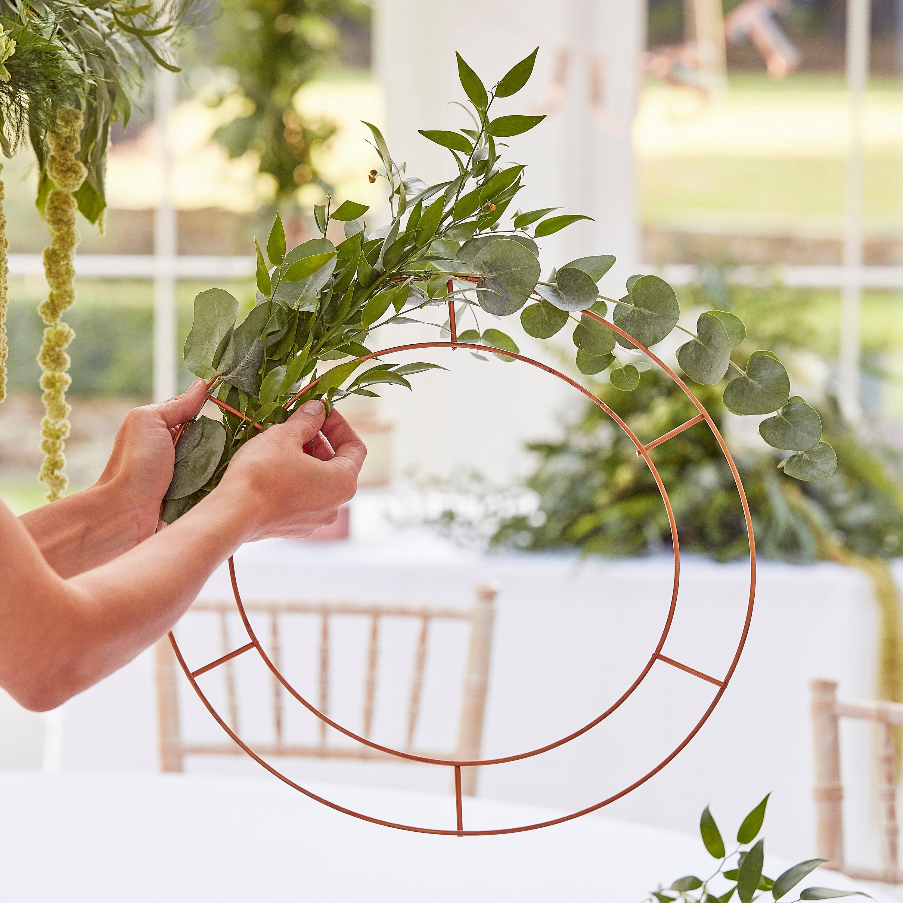 Hanging Chandelier Wedding Hoop- 5 Inner Pack