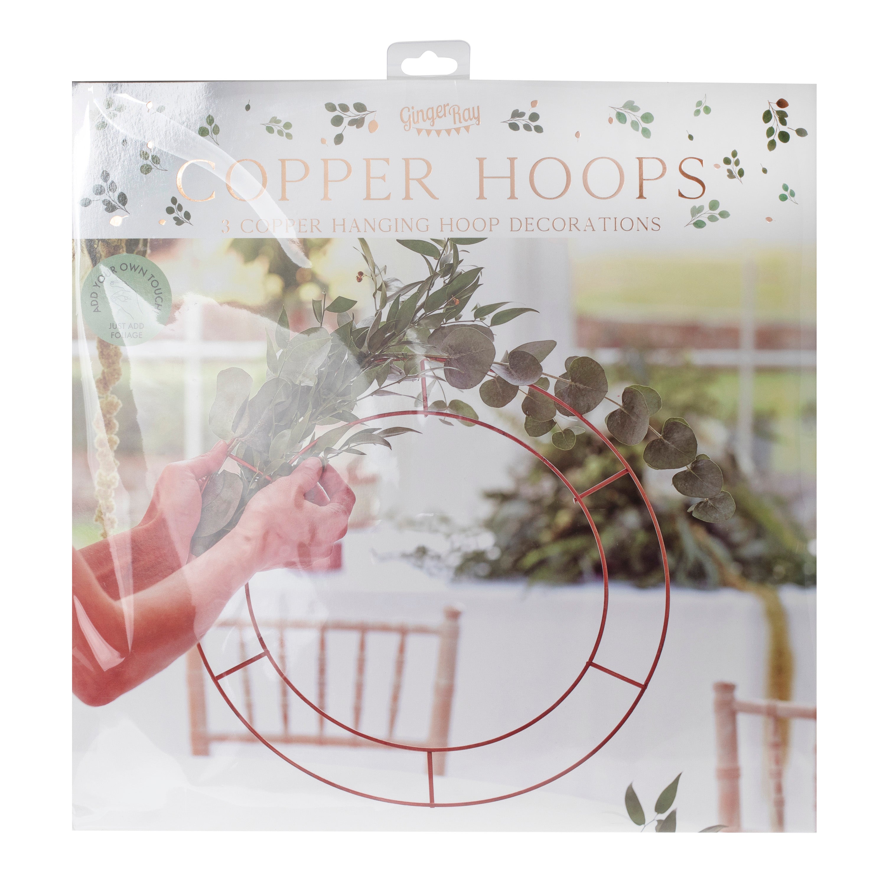 Hanging Chandelier Wedding Hoop- 5 Inner Pack