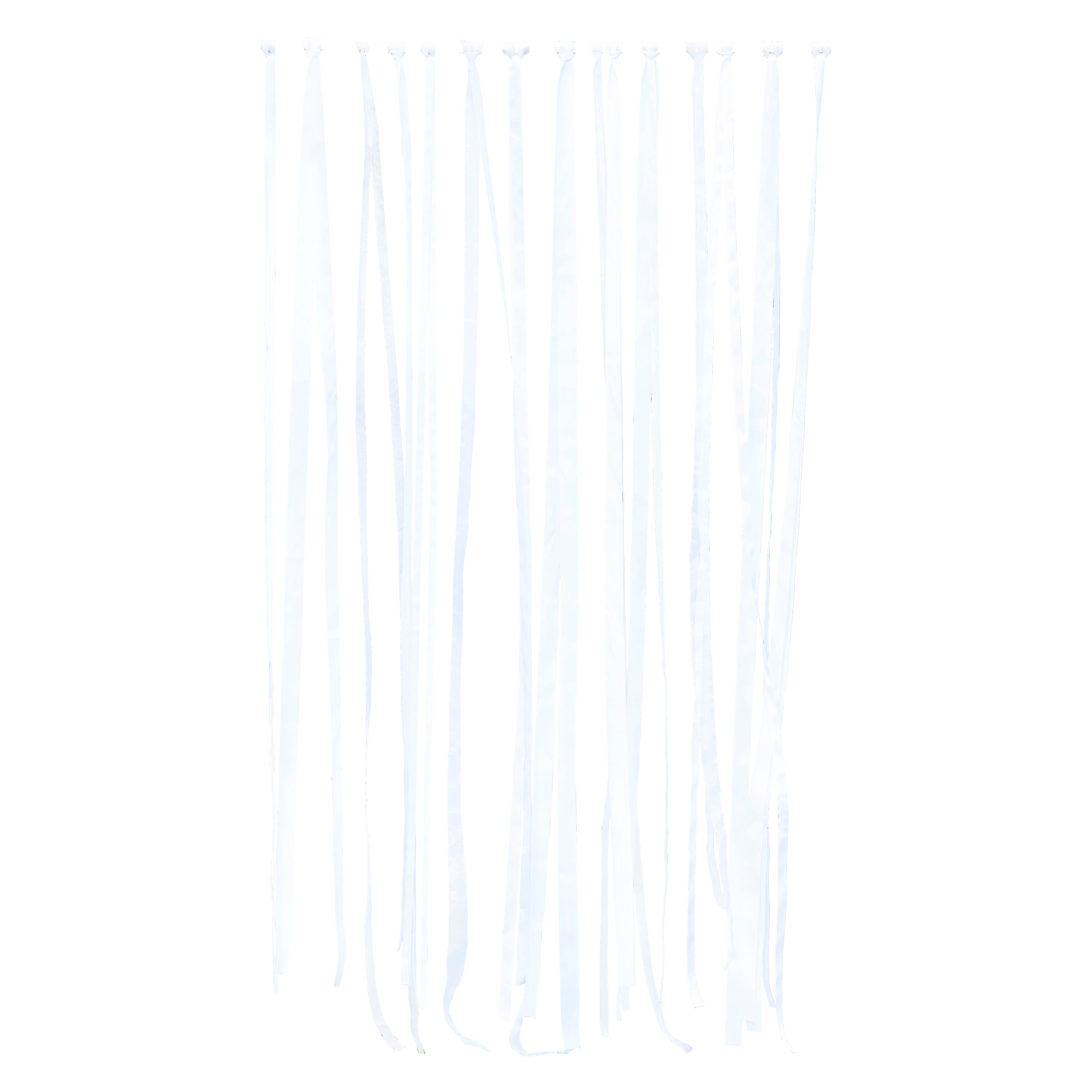 White Ribbon Hanging Wedding Backdrop