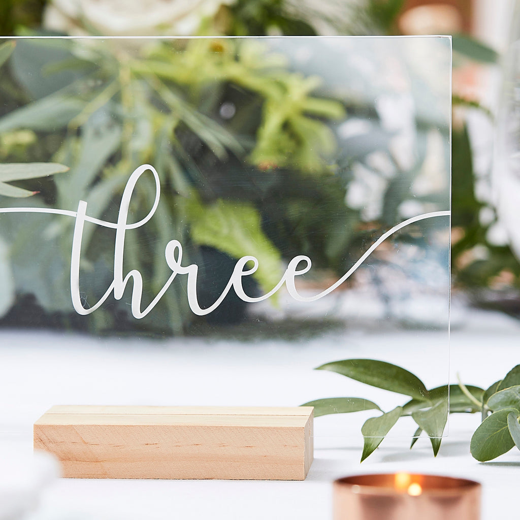 Acrylic Table Numbers- 5 Inner Pack