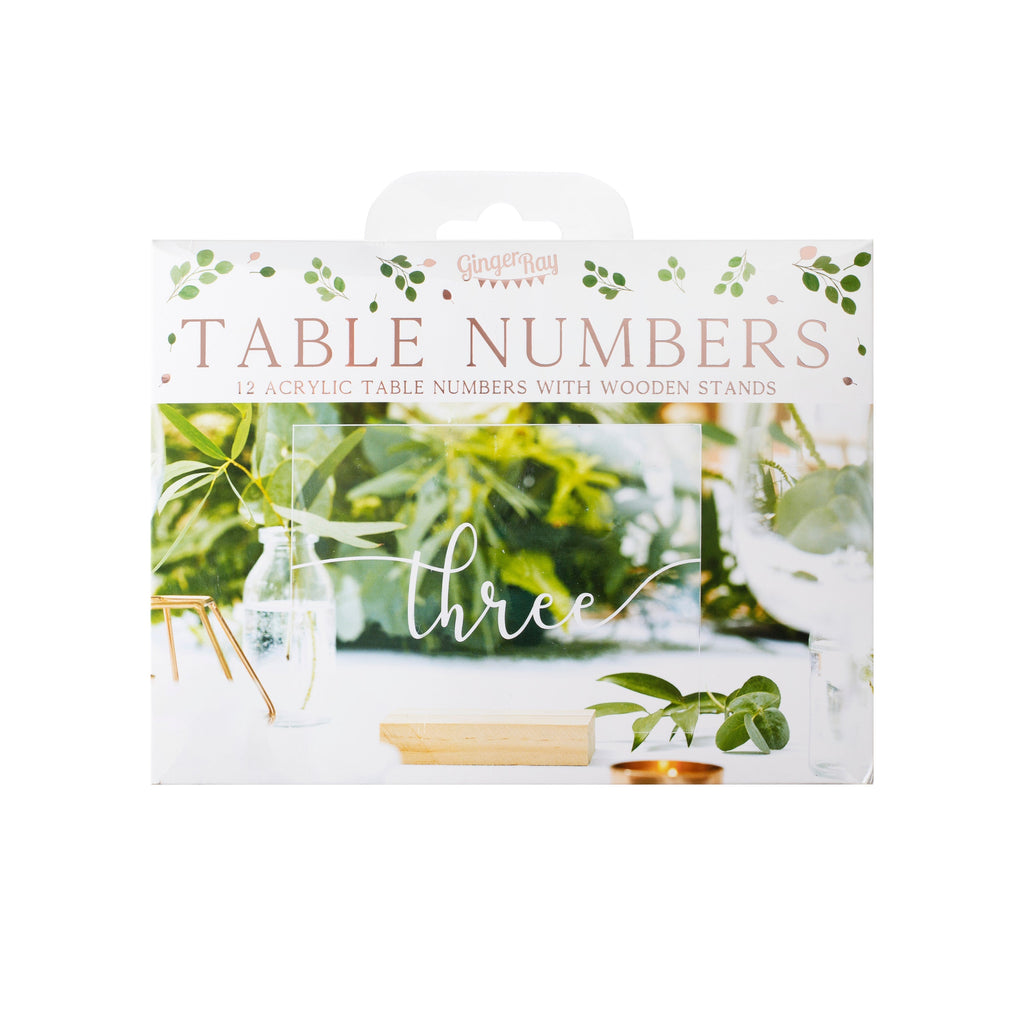 Acrylic Table Numbers- 5 Inner Pack