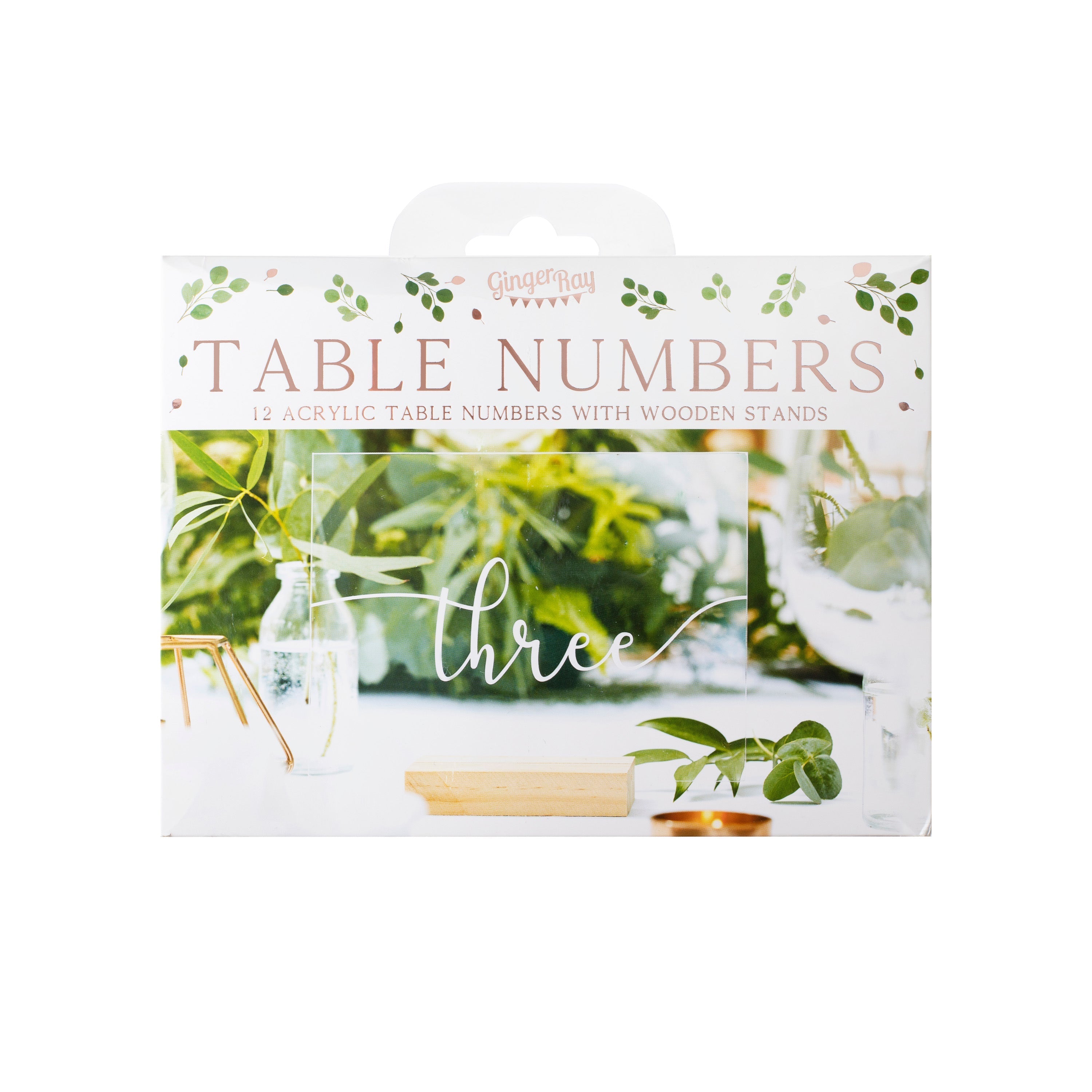 Acrylic Table Numbers- 5 Inner Pack