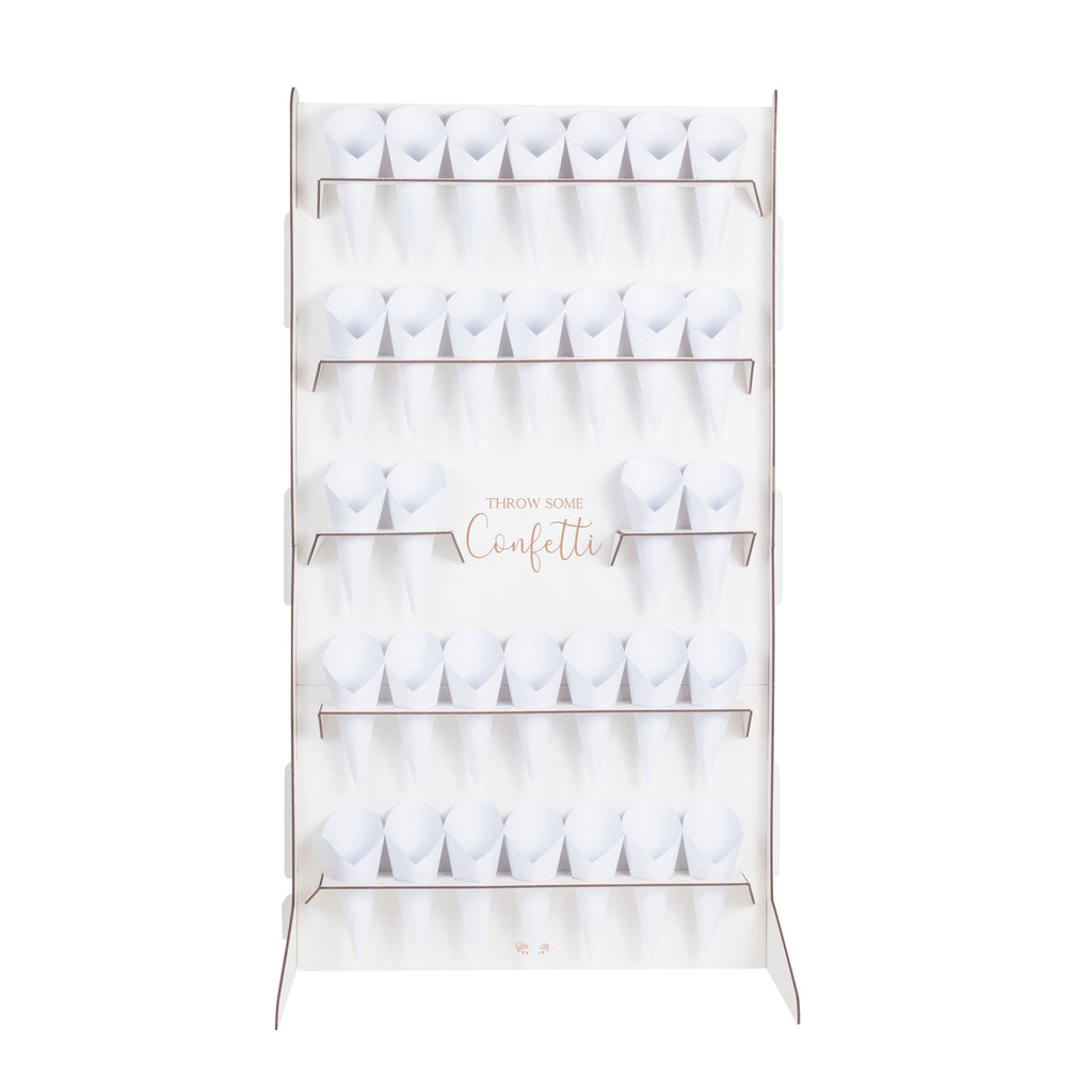Wedding Confetti Cone Holder Stand & Cones