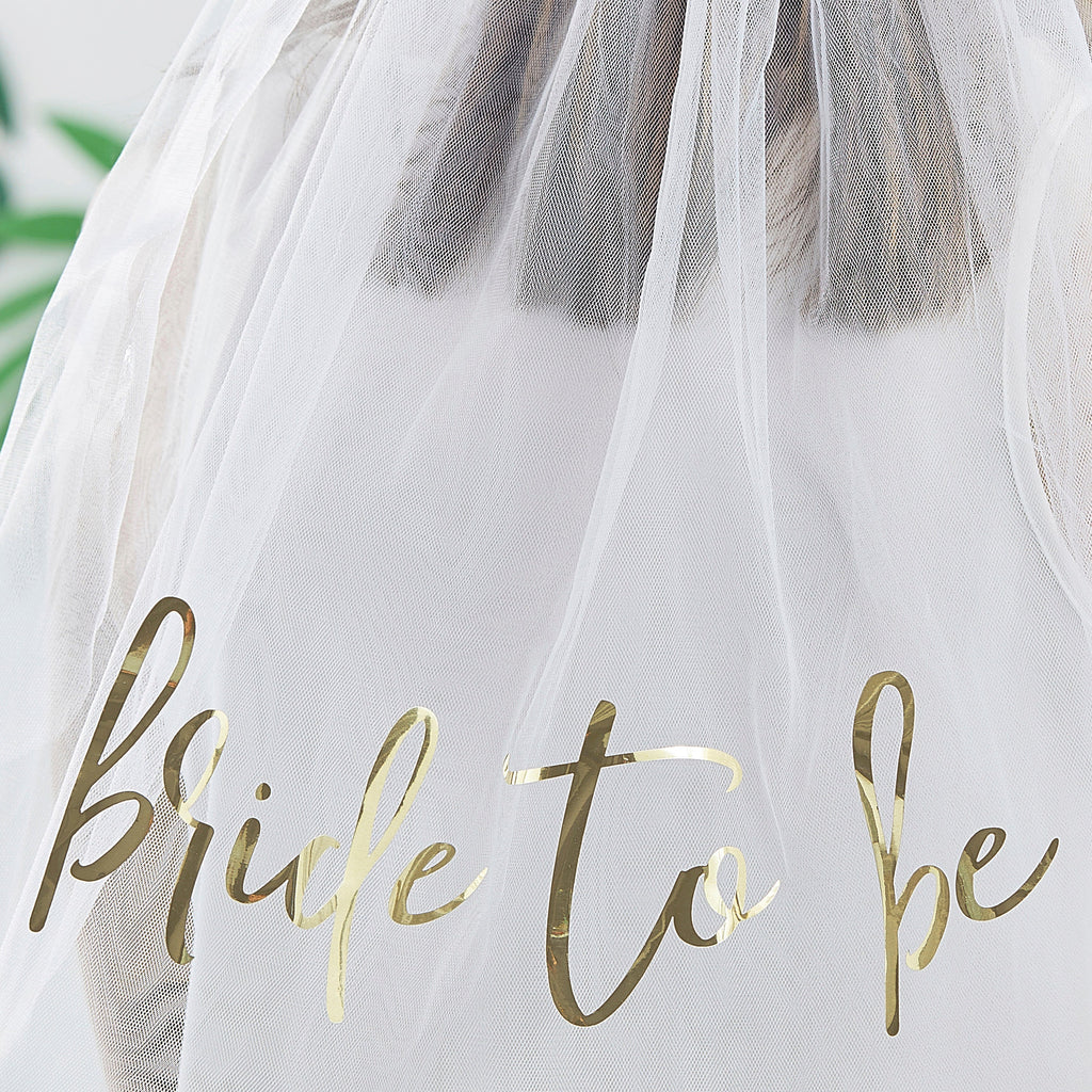 Eucalyptus Bride To Be Hen Party Veil- 5 Inner Pack