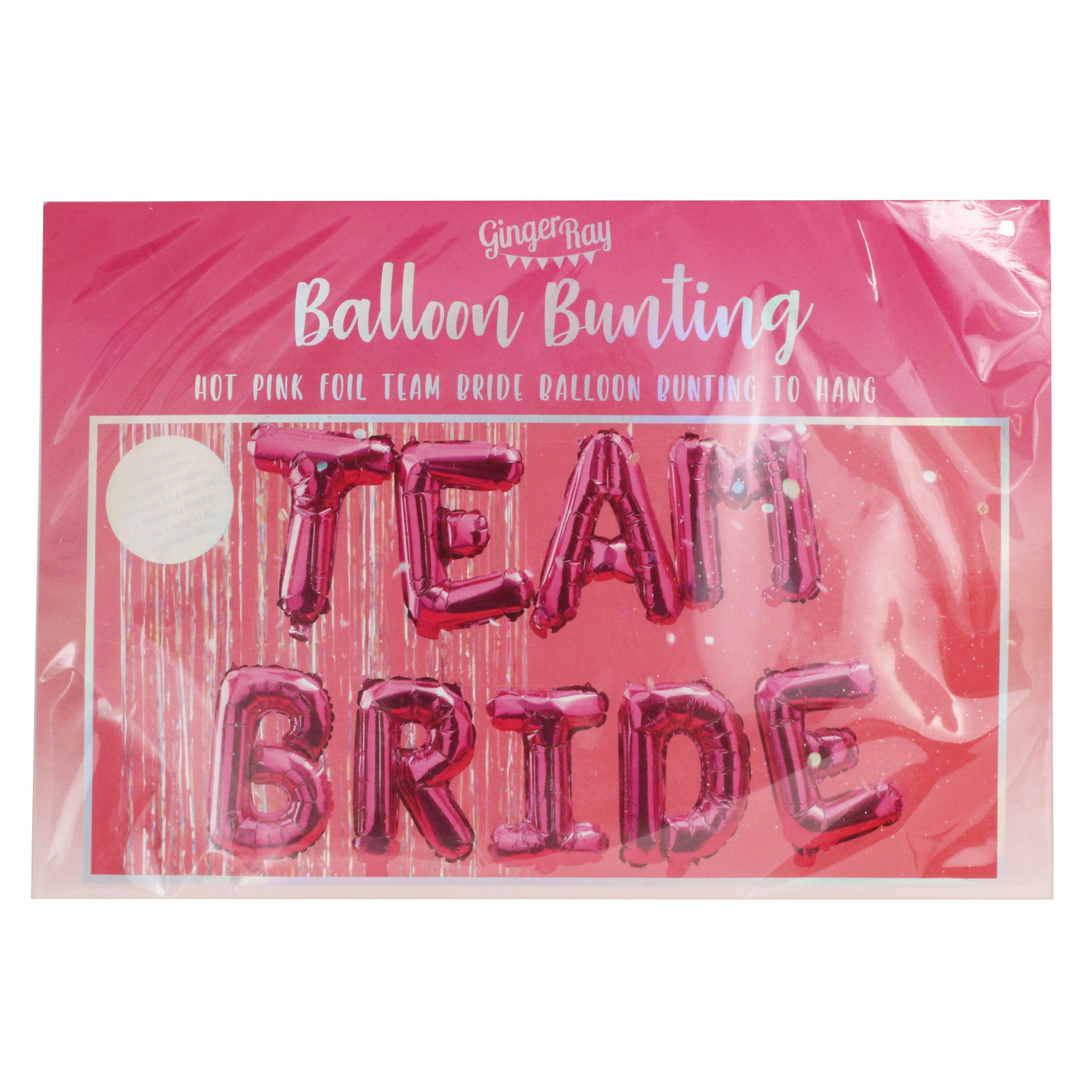 Hot Pink Team Bride Hen Party Balloons- 5 Inner Pack
