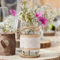 Glass Jar with Hessian Rustic Wrap- 5 Inner Pack