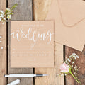Kraft Wedding Invites - Rustic Country- 10 Inner Pack