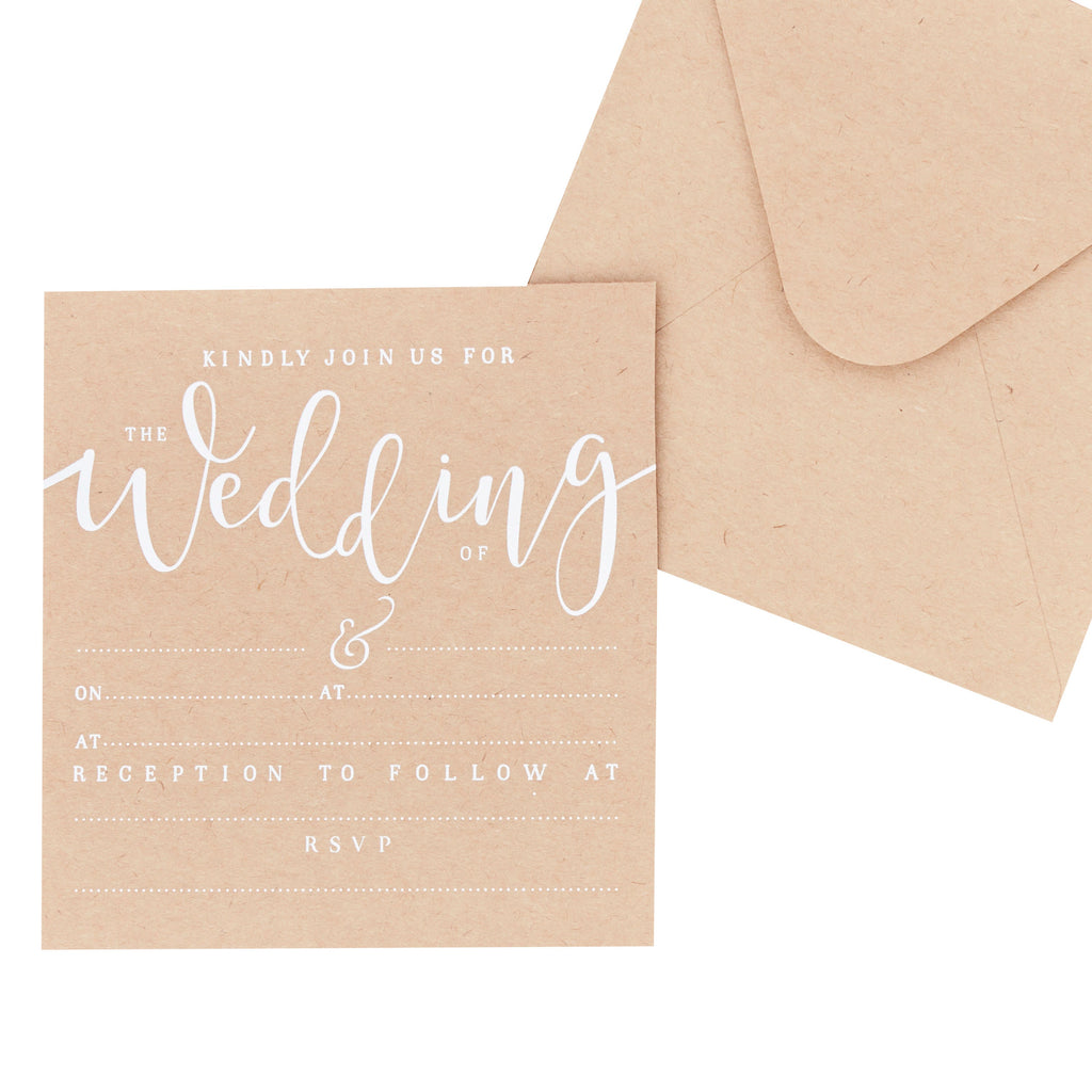 Kraft Wedding Invites - Rustic Country