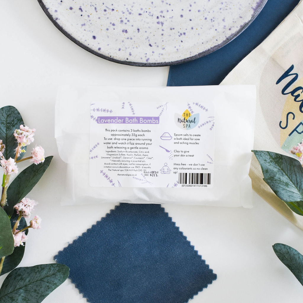 Lavender Aromatherapy Bath Bombs | Natural Relaxing Bath Fizzers for Stress Relief & Calm | Vegan, Plastic-Free