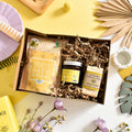 Lemon Sorbet At Home Spa Set | Natural Bath & Body Gift | Citrus Self-Care Kit | Vegan, Plastic-Free Relaxation