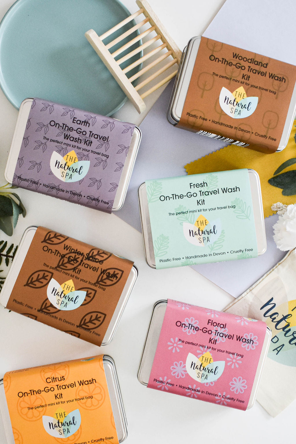 Fresh Mini Travel Wash Kit | Natural “On the Go” Shampoo, Conditioner & Soap Set | Vegan, Plastic-Free Hair Care | Perfect Travel Gift