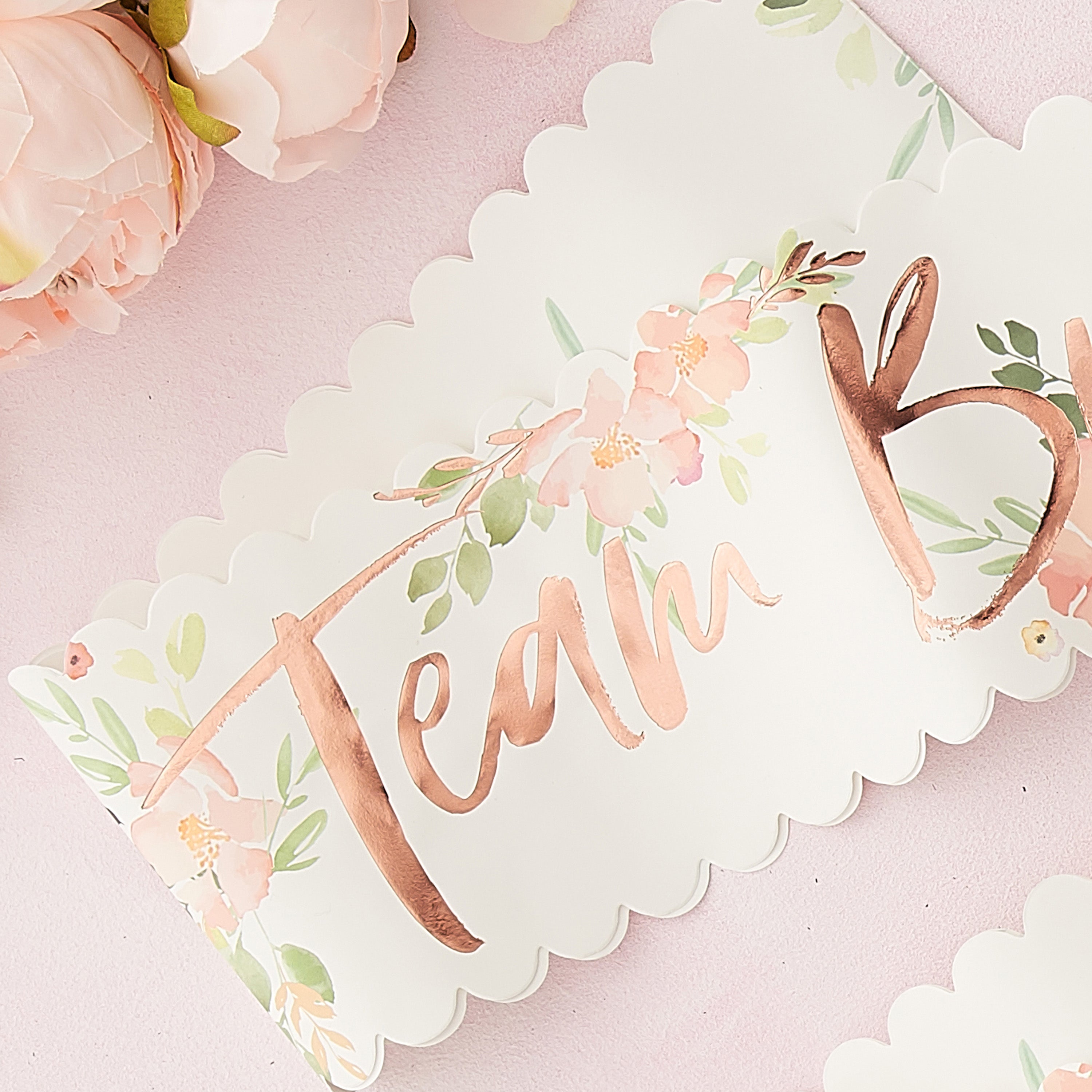 Floral Team Bride Hen Party Sashes 6 Pack- 5 Inner Pack