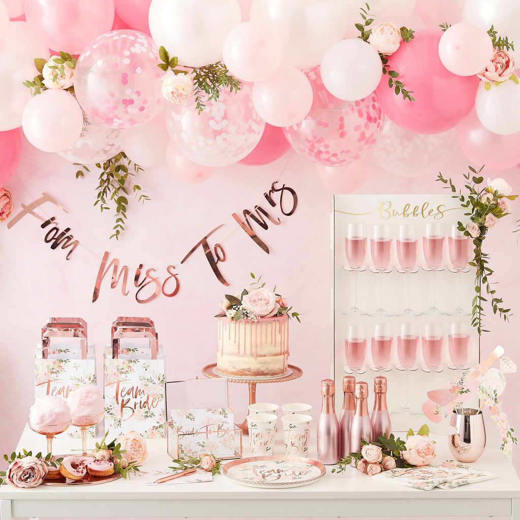 Floral Team Bride Cups