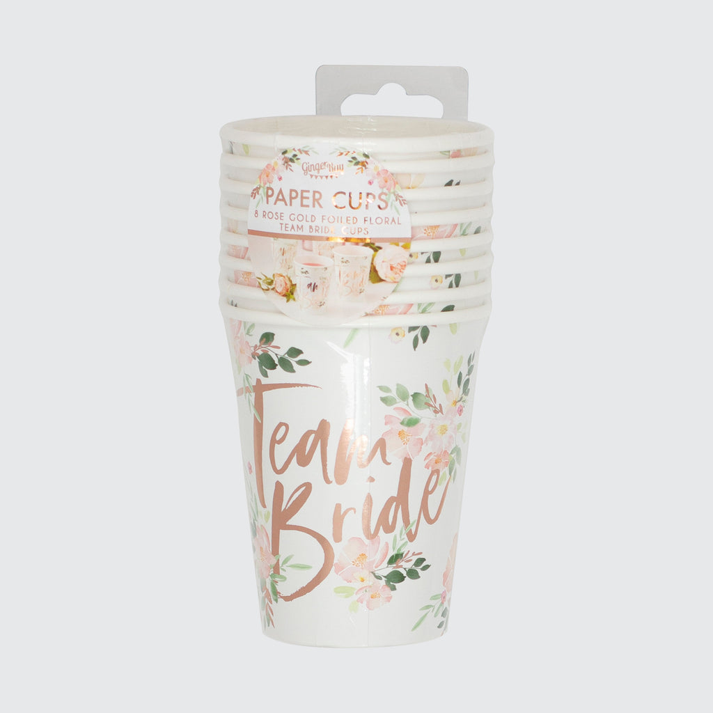 Floral Team Bride Cups