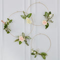 Gold Wedding Floral Hoops- 10 Inner Pack