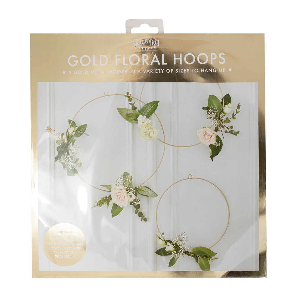 Gold Wedding Floral Hoops