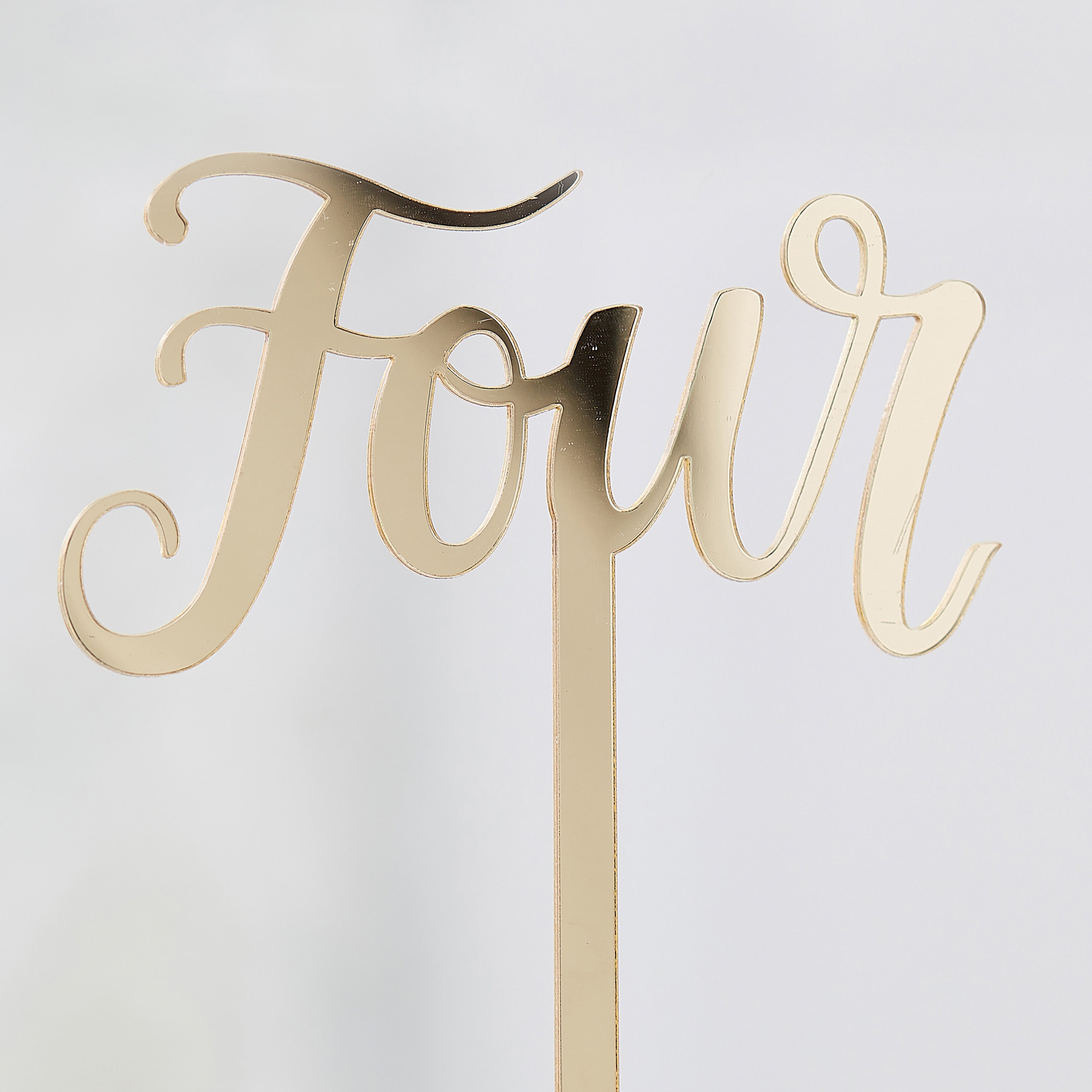 Gold Acrylic Wedding Table Numbers 1-12- 5 Inner Pack