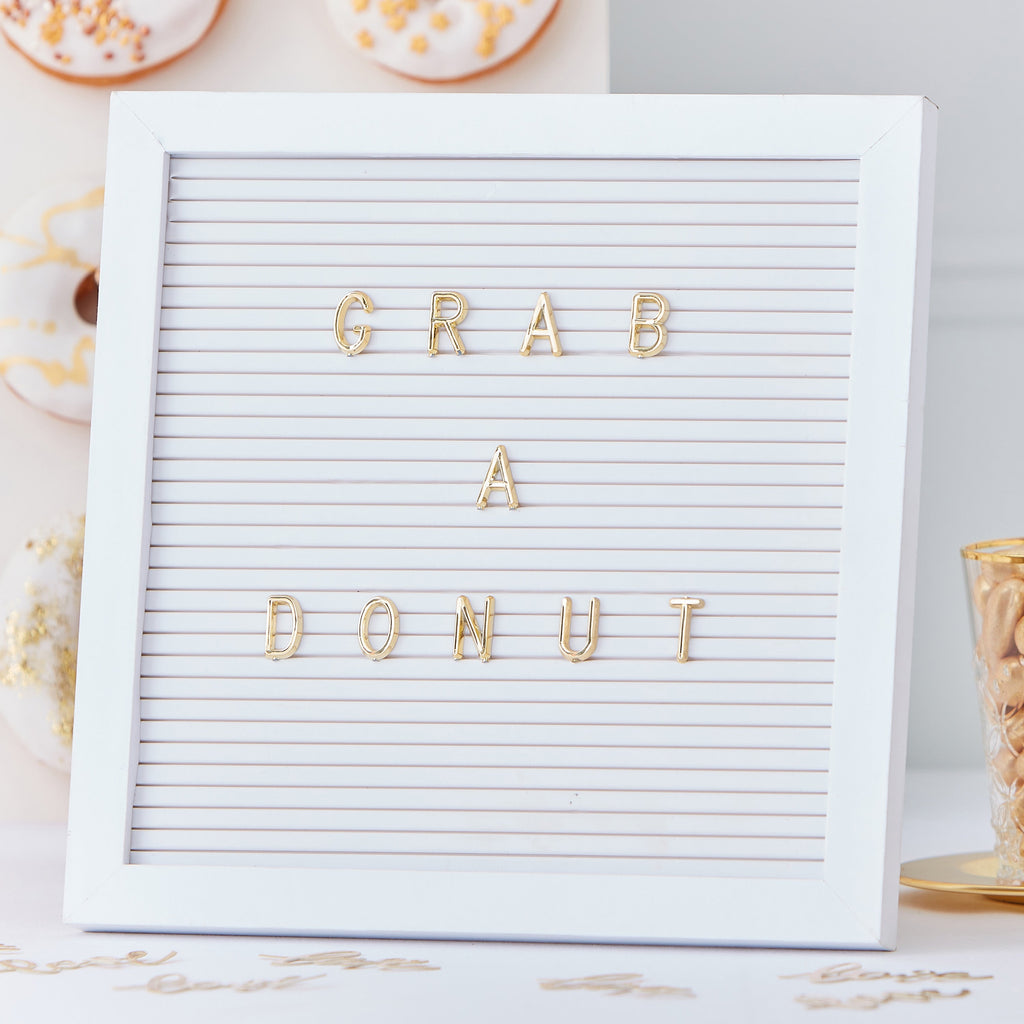 White and Gold Peg Letter Board- 5 Inner Pack