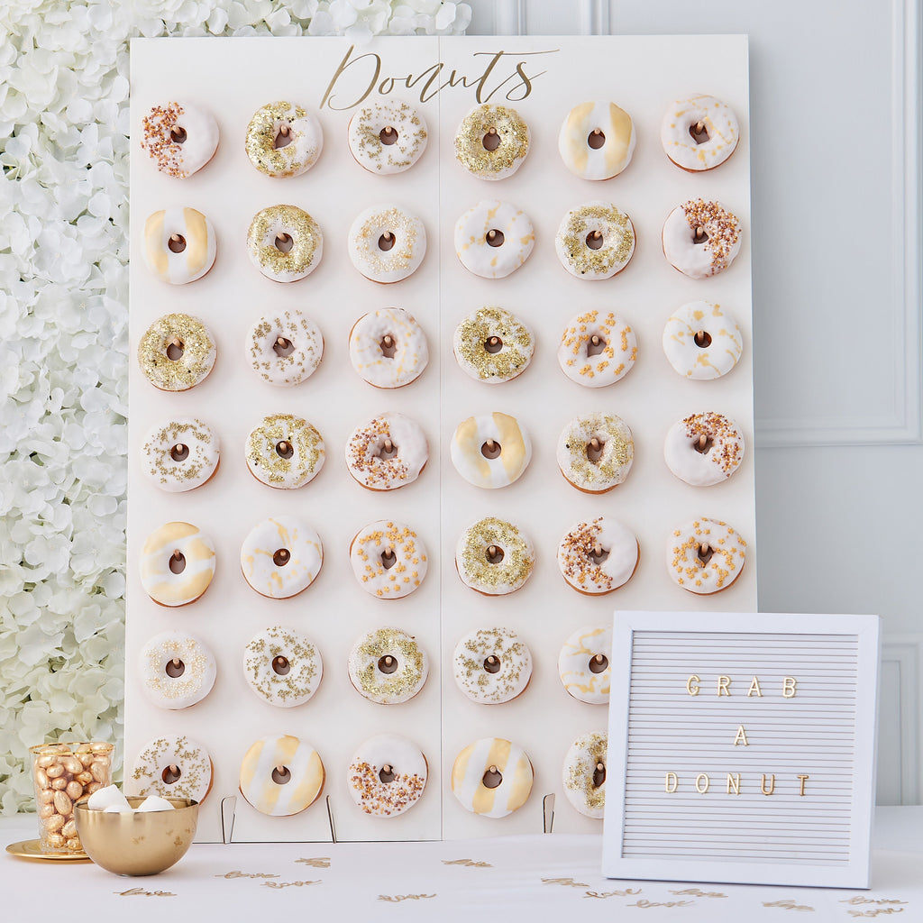Large Gold Foiled Donut Wall- 5 Inner Pack