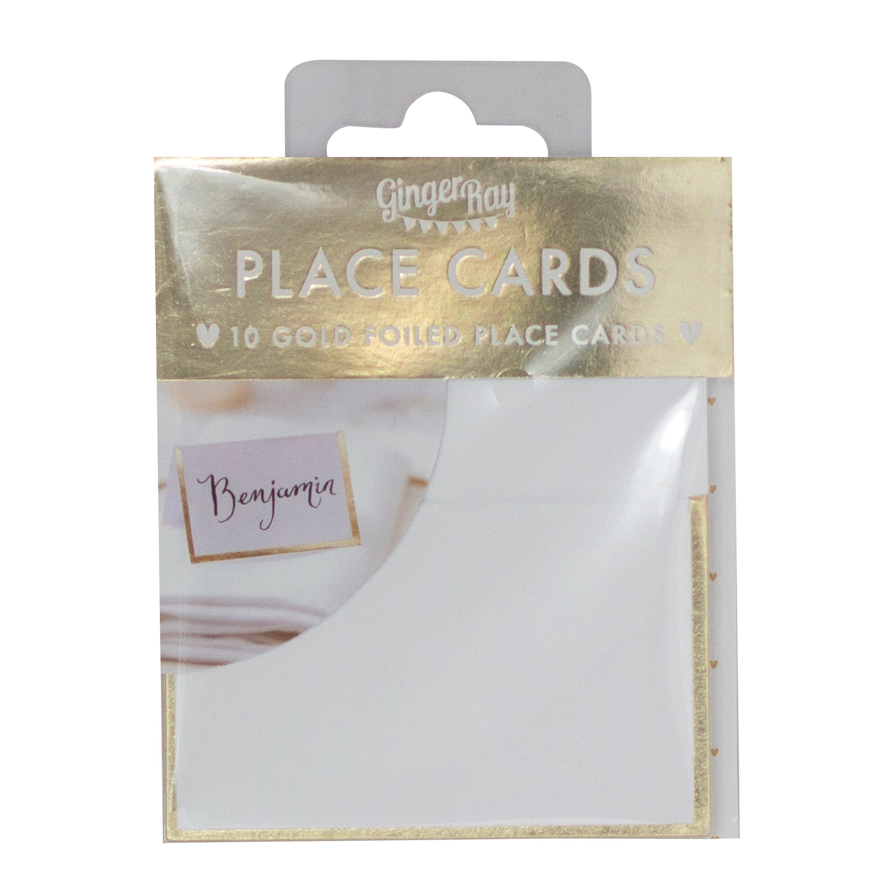 Gold Foiled Wedding Place Cards