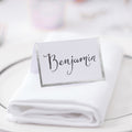 Silver Foiled Wedding Place Cards- 10 Inner Pack
