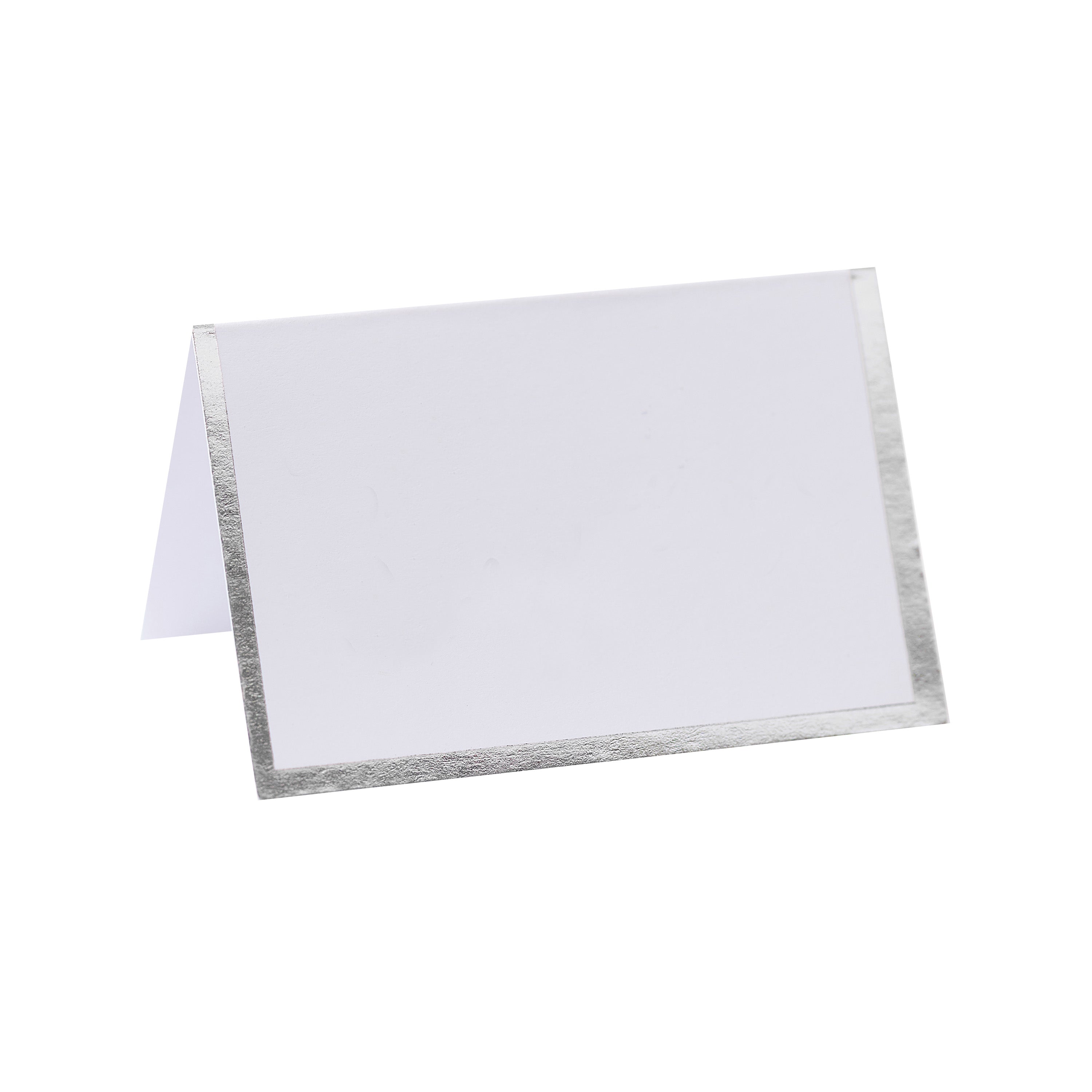 Silver Foiled Wedding Place Cards