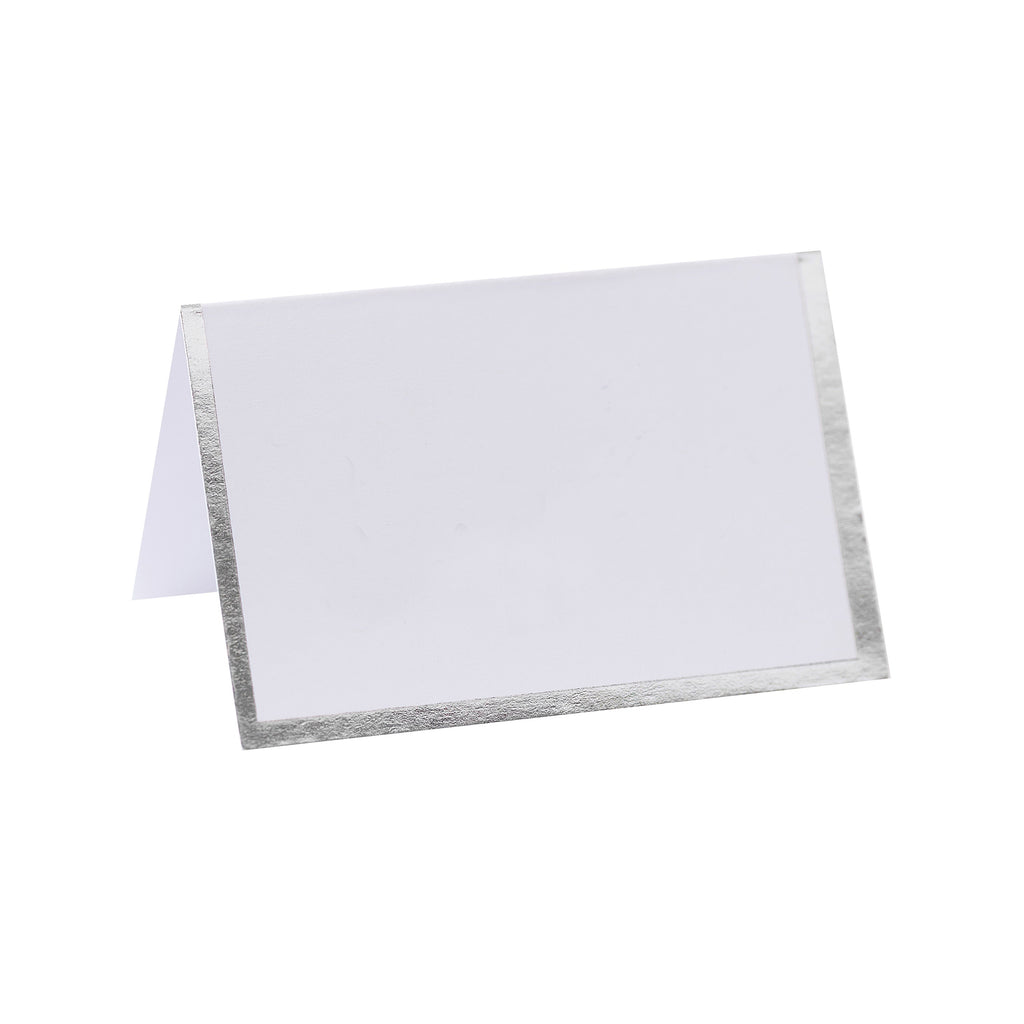 Silver Foiled Wedding Place Cards- 10 Inner Pack
