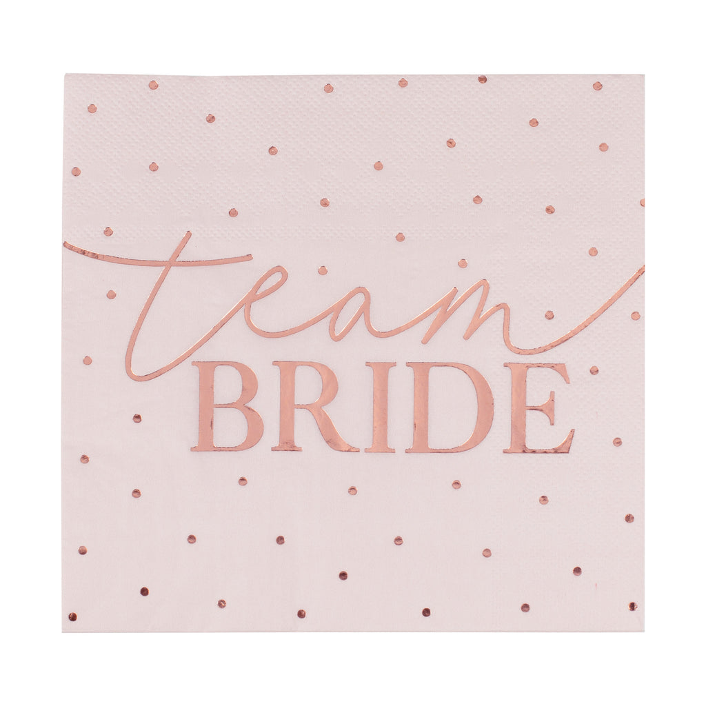 Rose Gold Foiled Hen Party Napkins- 5 Inner Pack