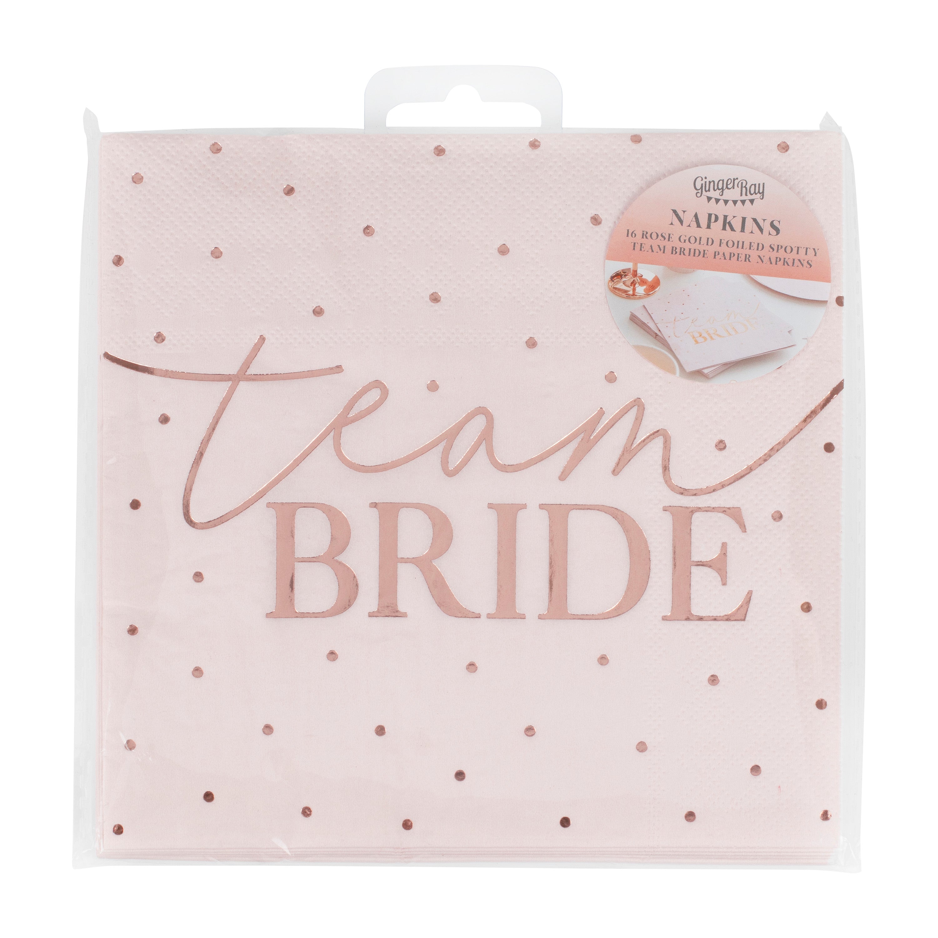 Rose Gold Foiled Hen Party Napkins- 5 Inner Pack