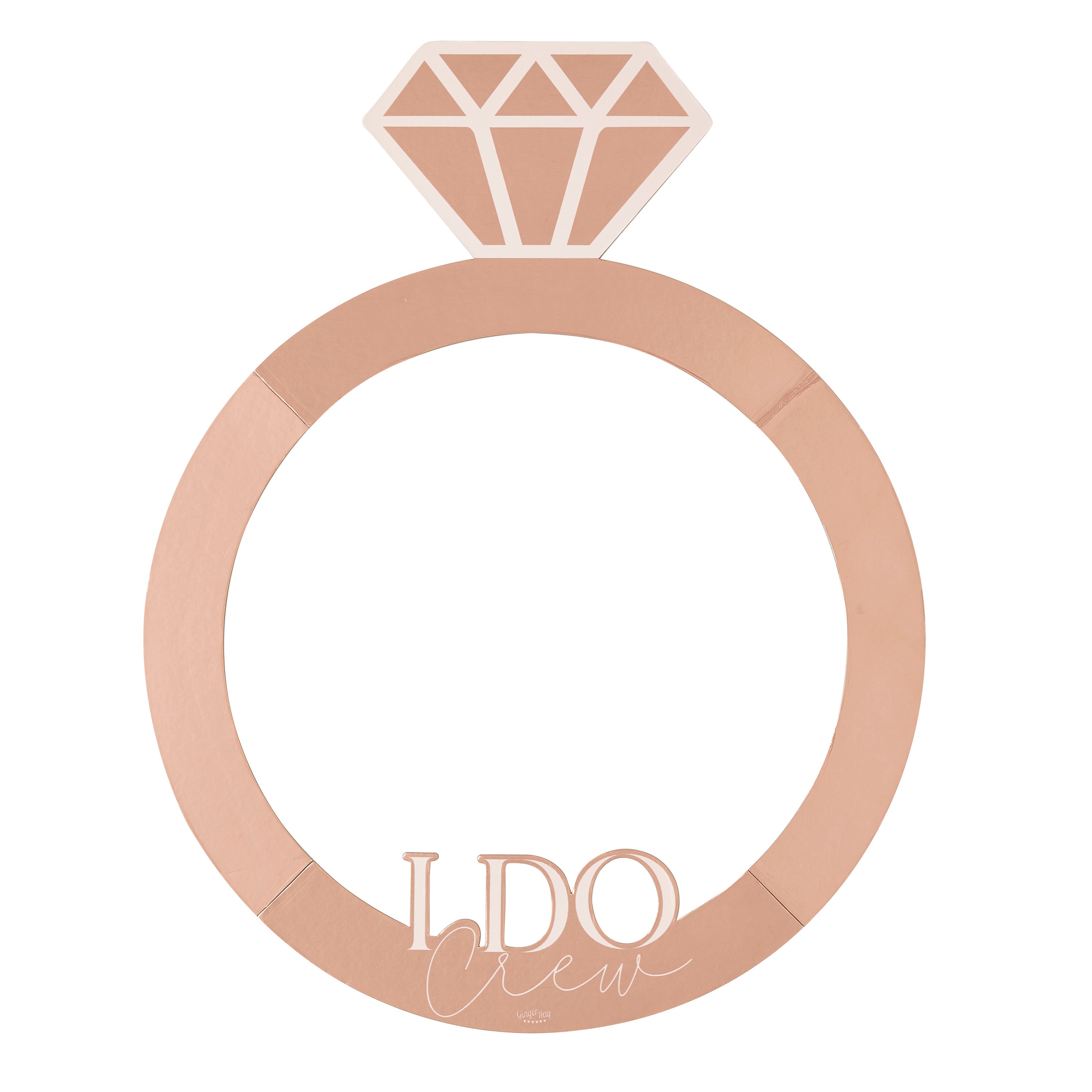 Rose Gold Ring Hen Party Photo Booth Frame- 5 Inner Pack