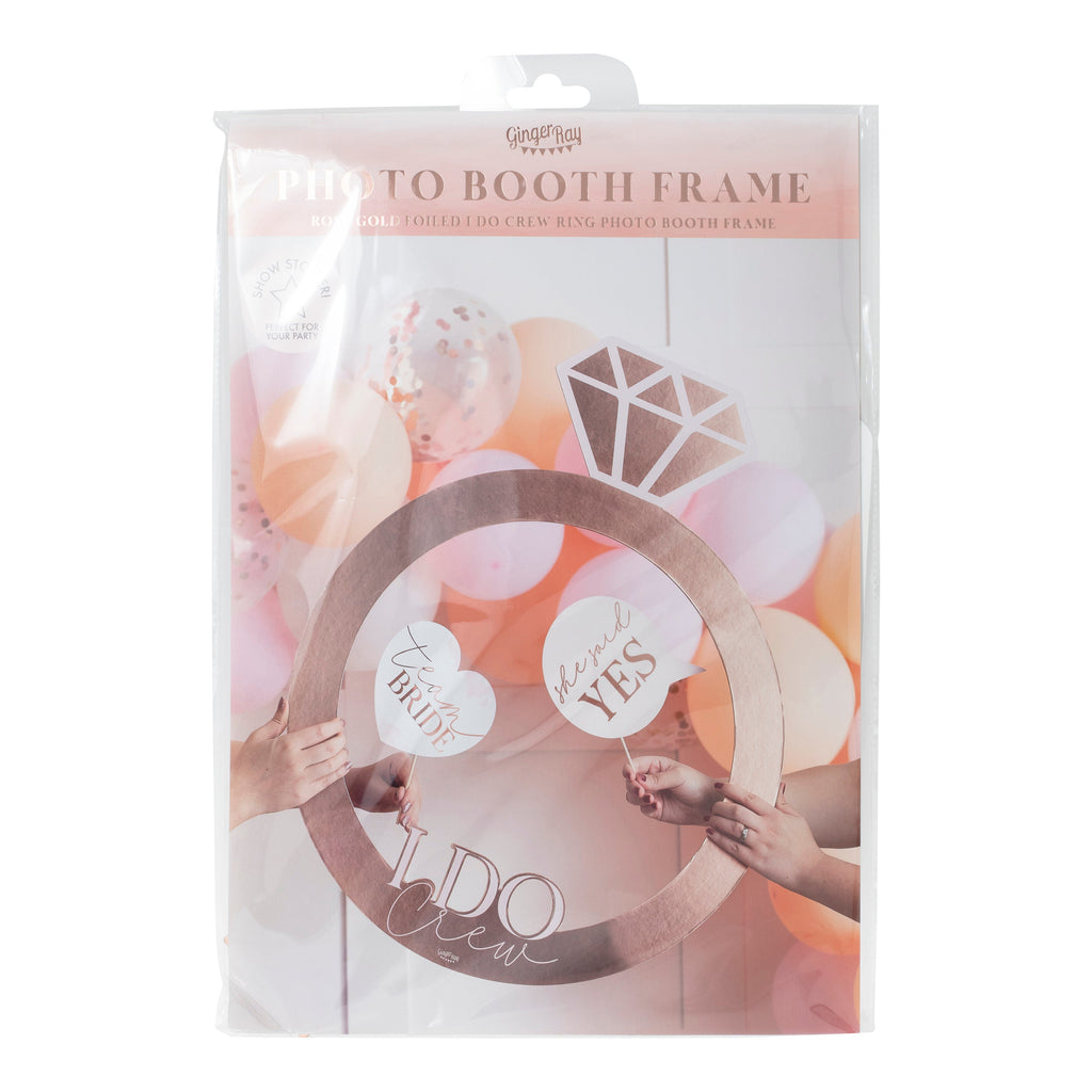 Rose Gold Ring Hen Party Photo Booth Frame- 5 Inner Pack