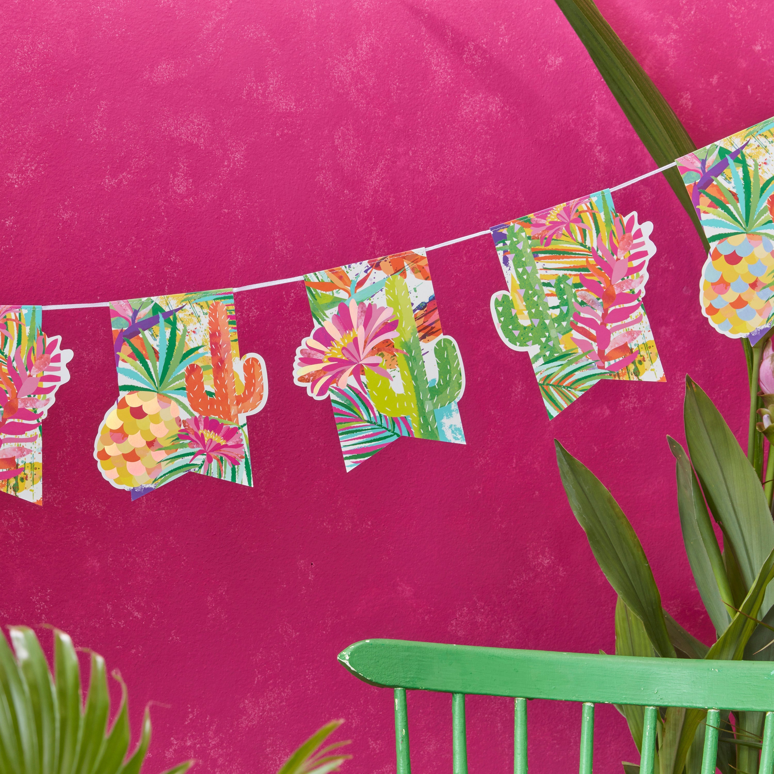 Iridescent Foiled Paper Bunting - Hot Summer