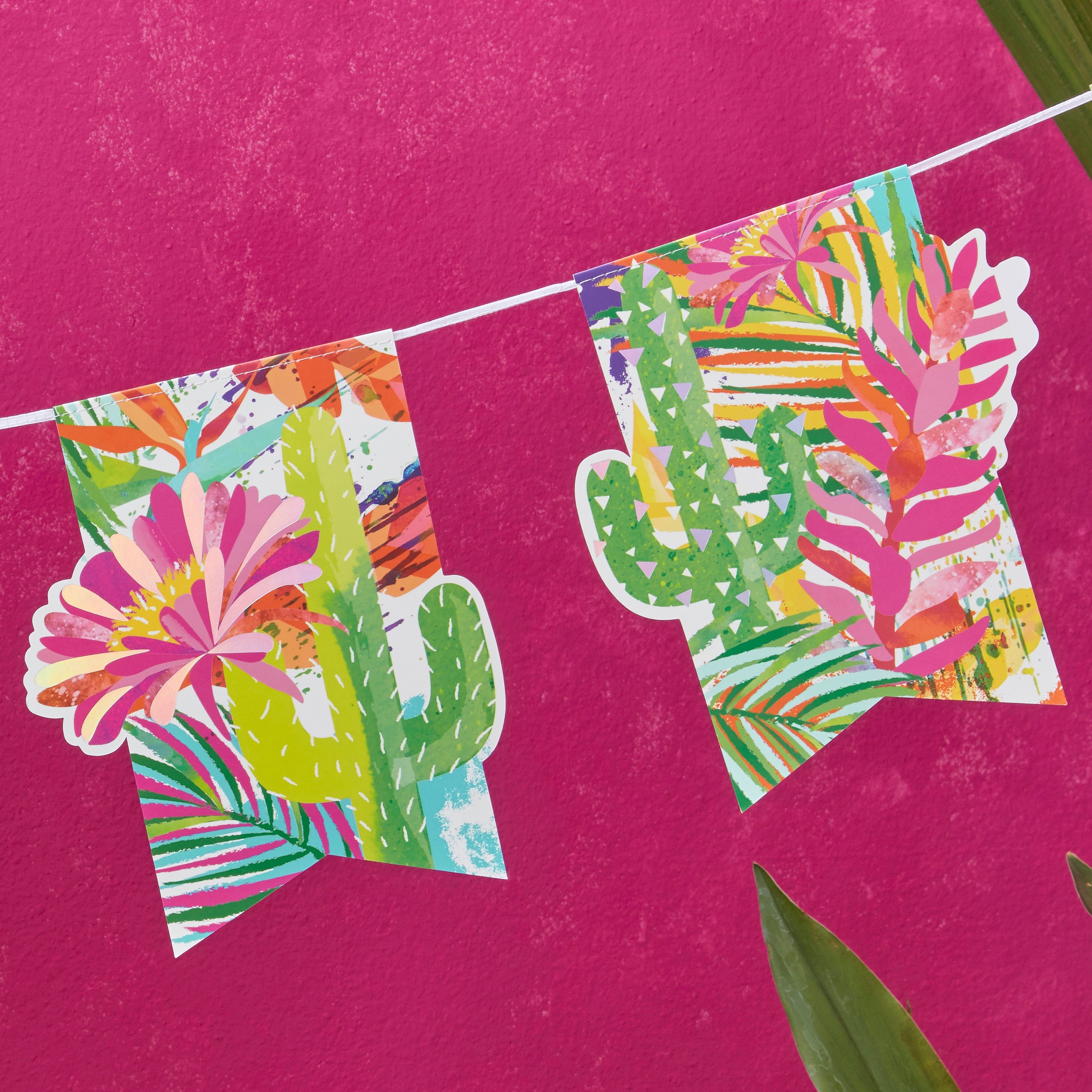 Iridescent Foiled Paper Bunting - Hot Summer