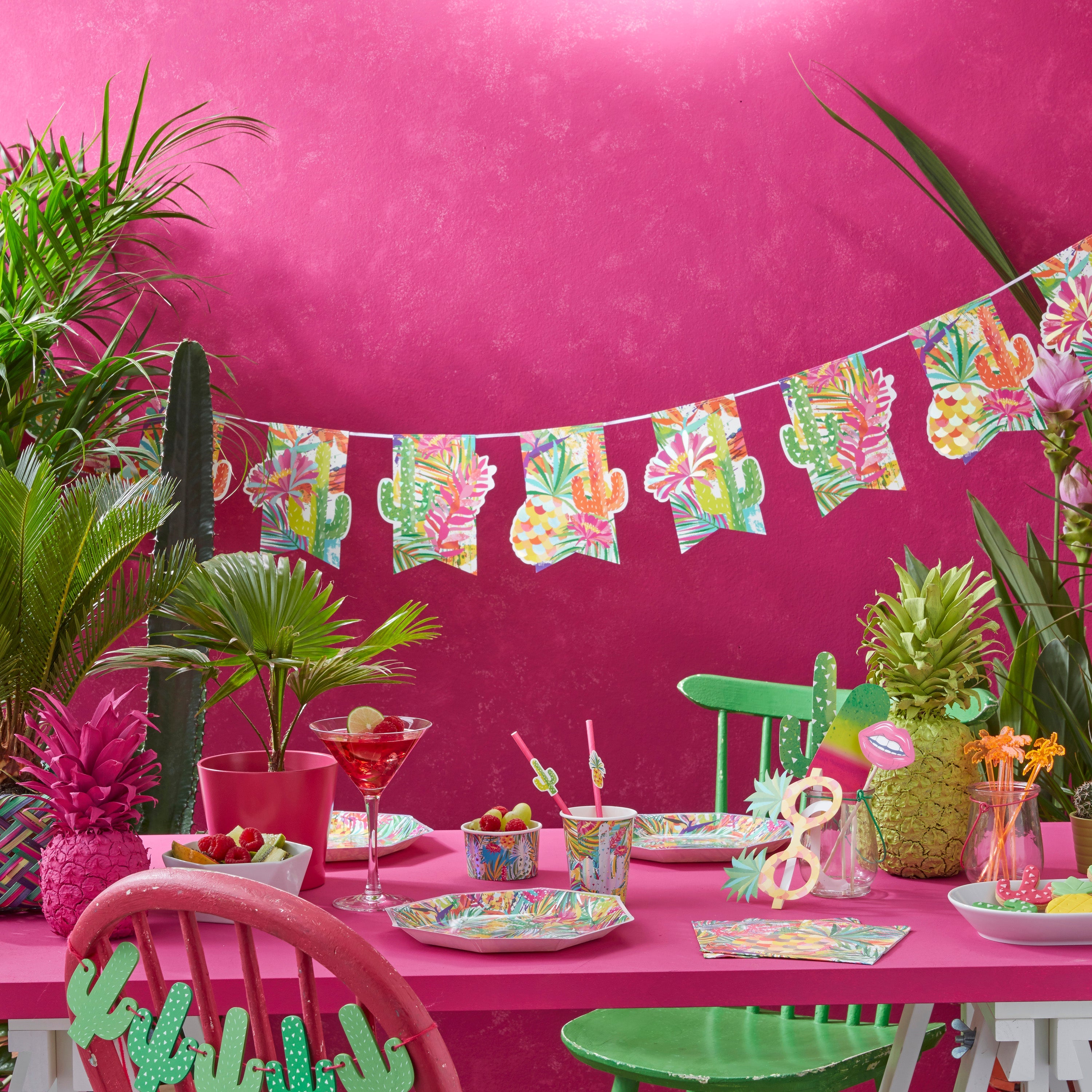 Iridescent Foiled Paper Bunting - Hot Summer