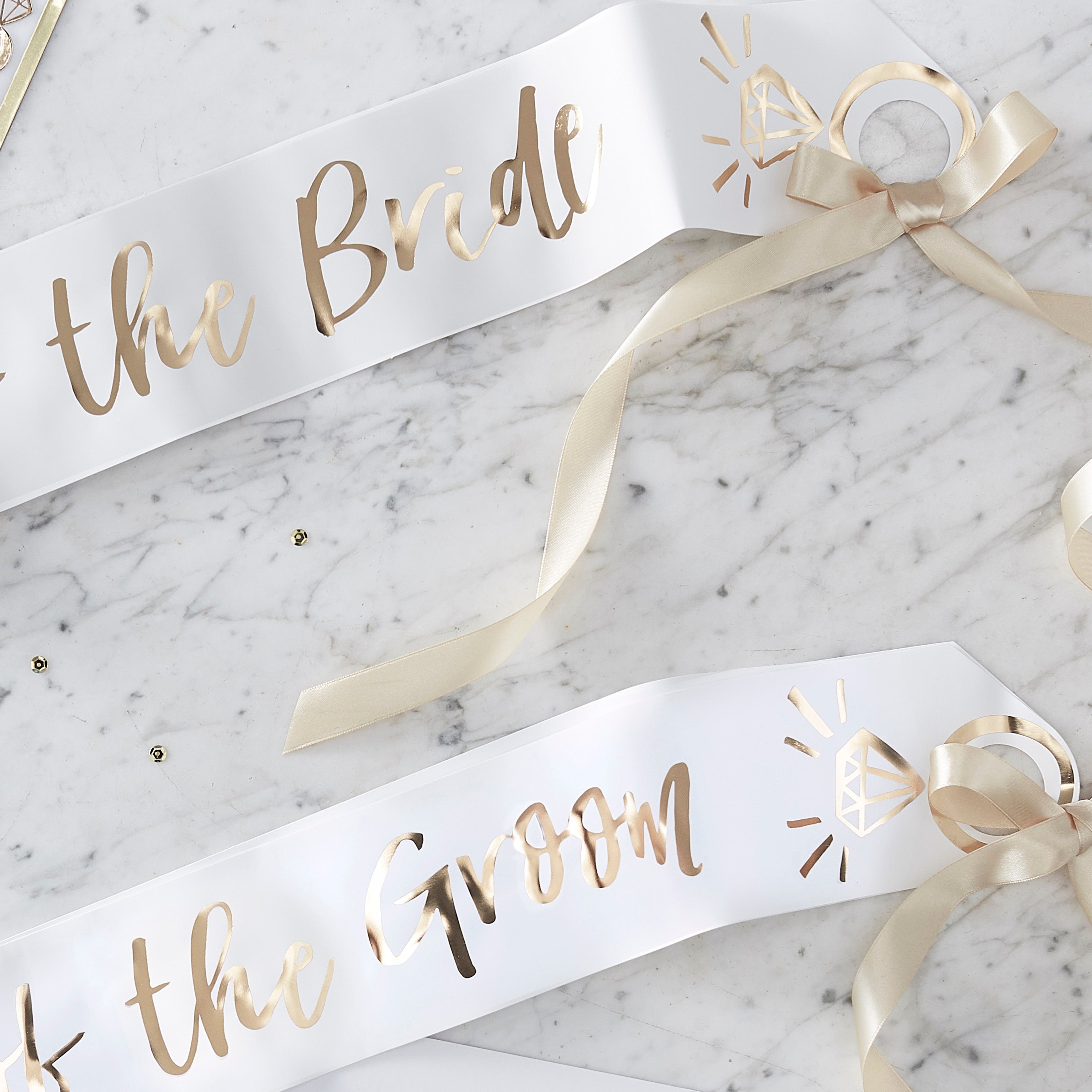Mother of the Bride and Groom sash- I Do Crew- 5 Inner Pack