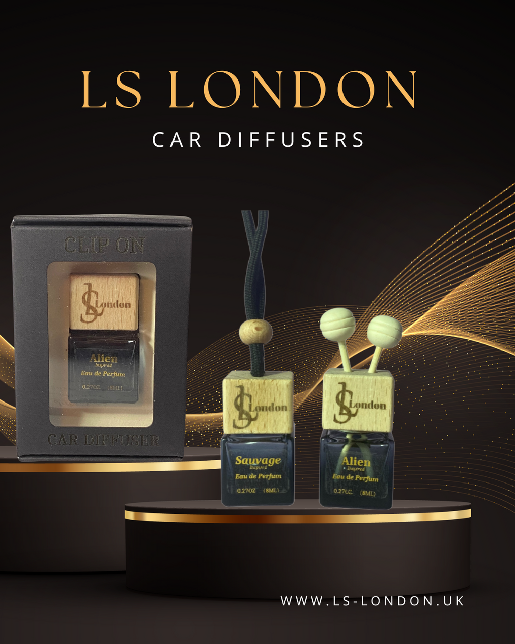 Eternity Inspired Fragrance 8ml Hanging Or Clip on Car Diffuser