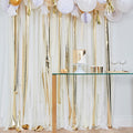 Gold Metallic Party Streamers Backdrop- 5 Inner Pack