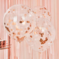 Giant Rose Gold And Blush Large Confetti Balloons