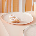 Assiettes de fête pêche et or