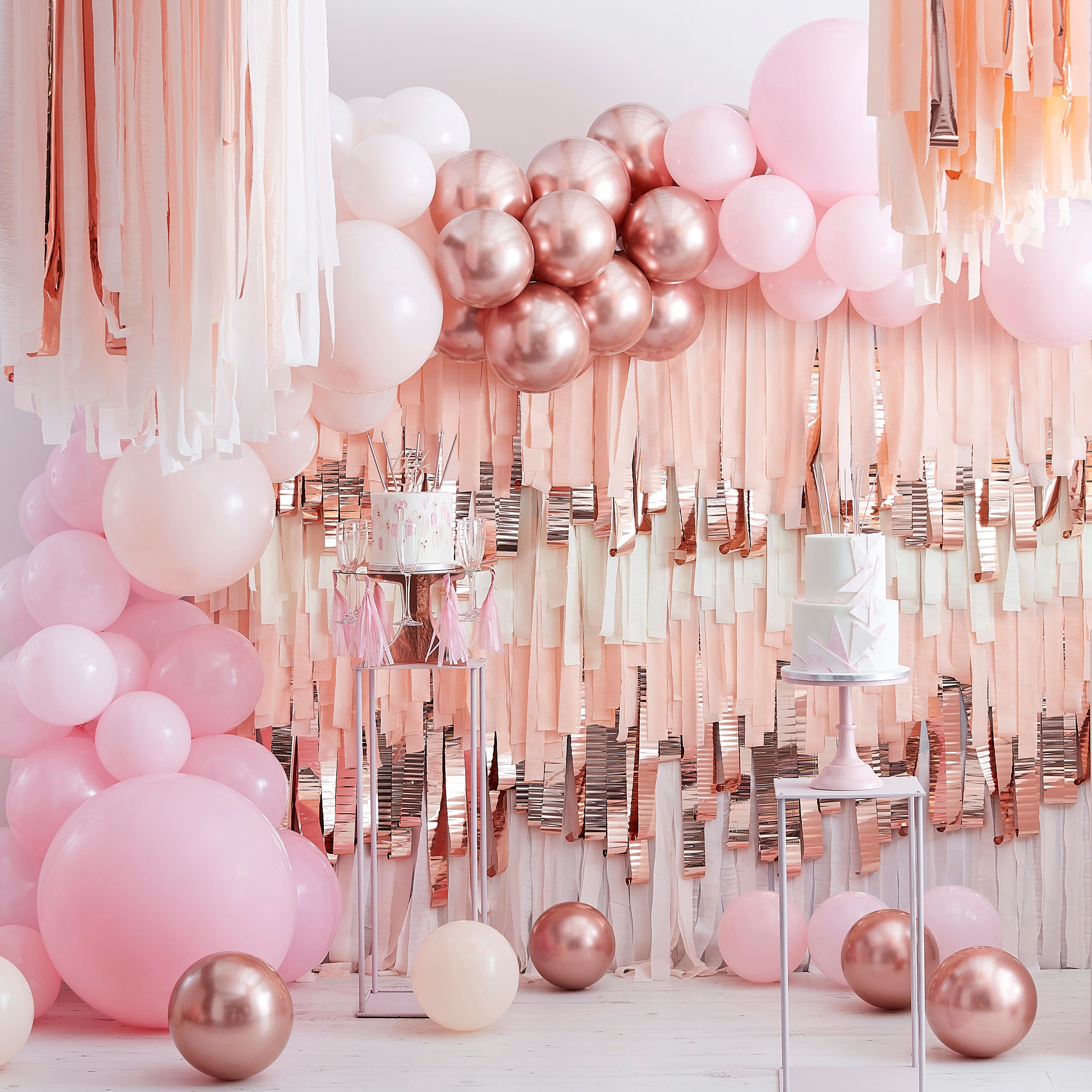 Pink and Rose Gold Balloon Arch Kit