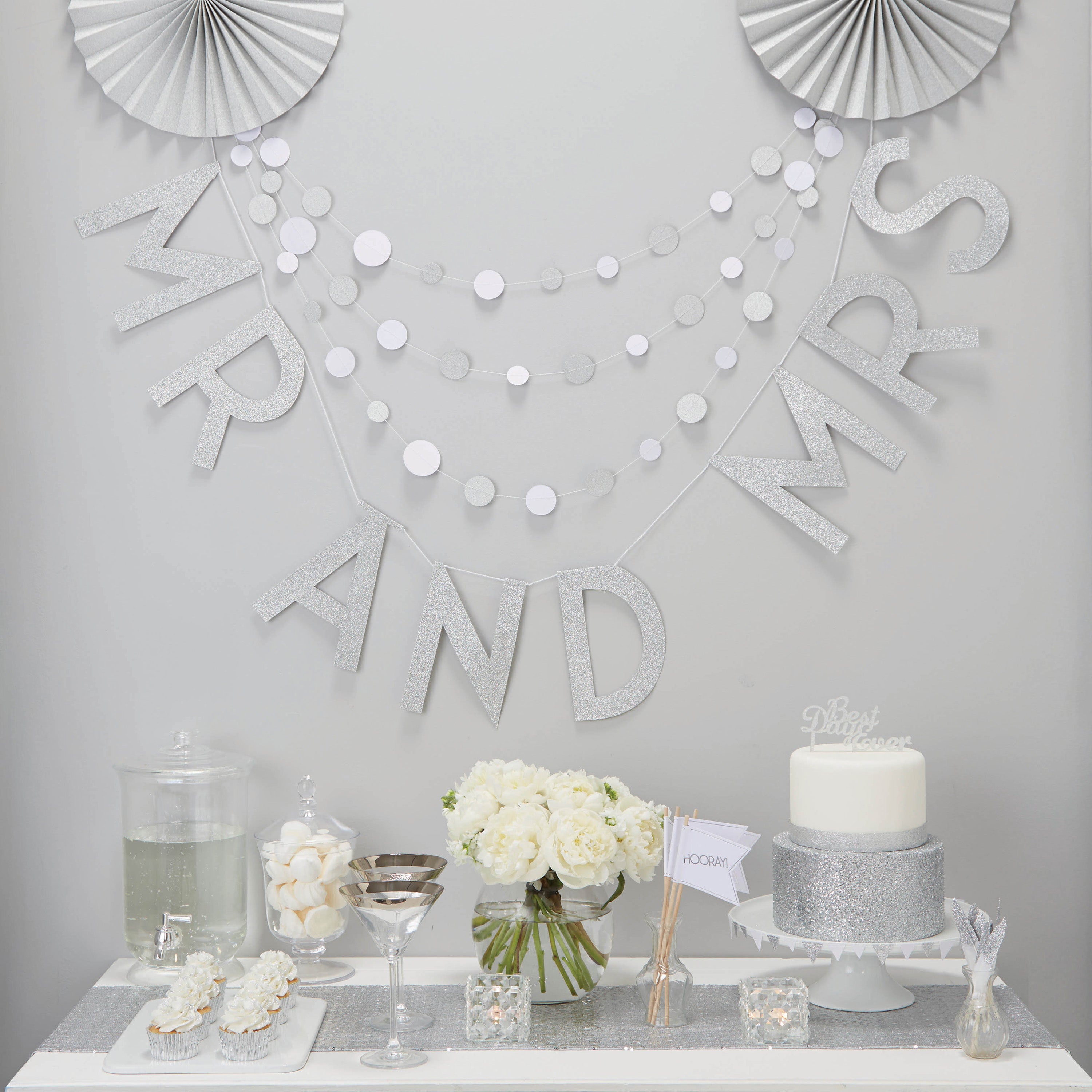 Silver Wedding Table Numbers