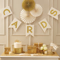 Ivory & Gold Cards Bunting - Metallic Perfection