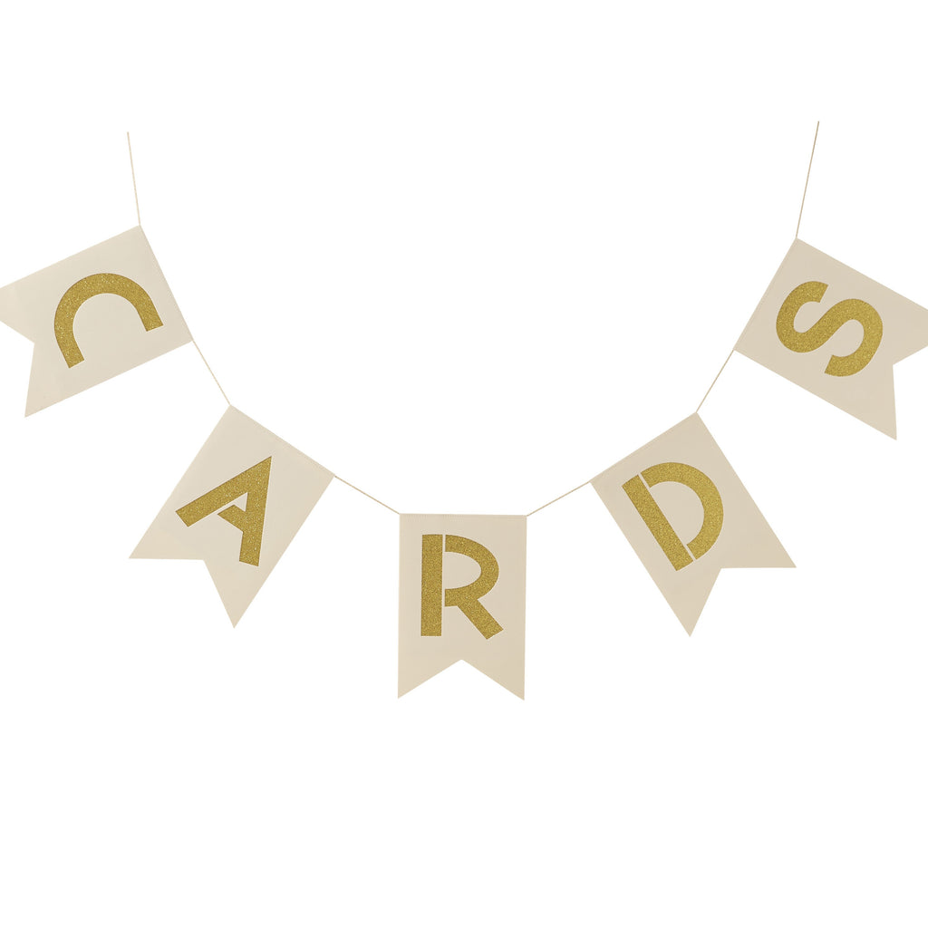 Ivory & Gold Cards Bunting - Metallic Perfection